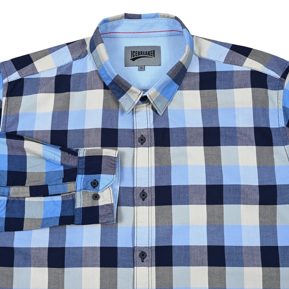 Icebreaker Mens XL Plaid Button Up Shirt Long Sleeve Outdoors Hiking Gorpcore